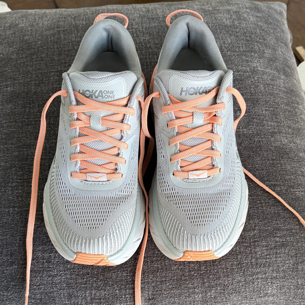 Hoka Women's Sneakers - Gray and Orange